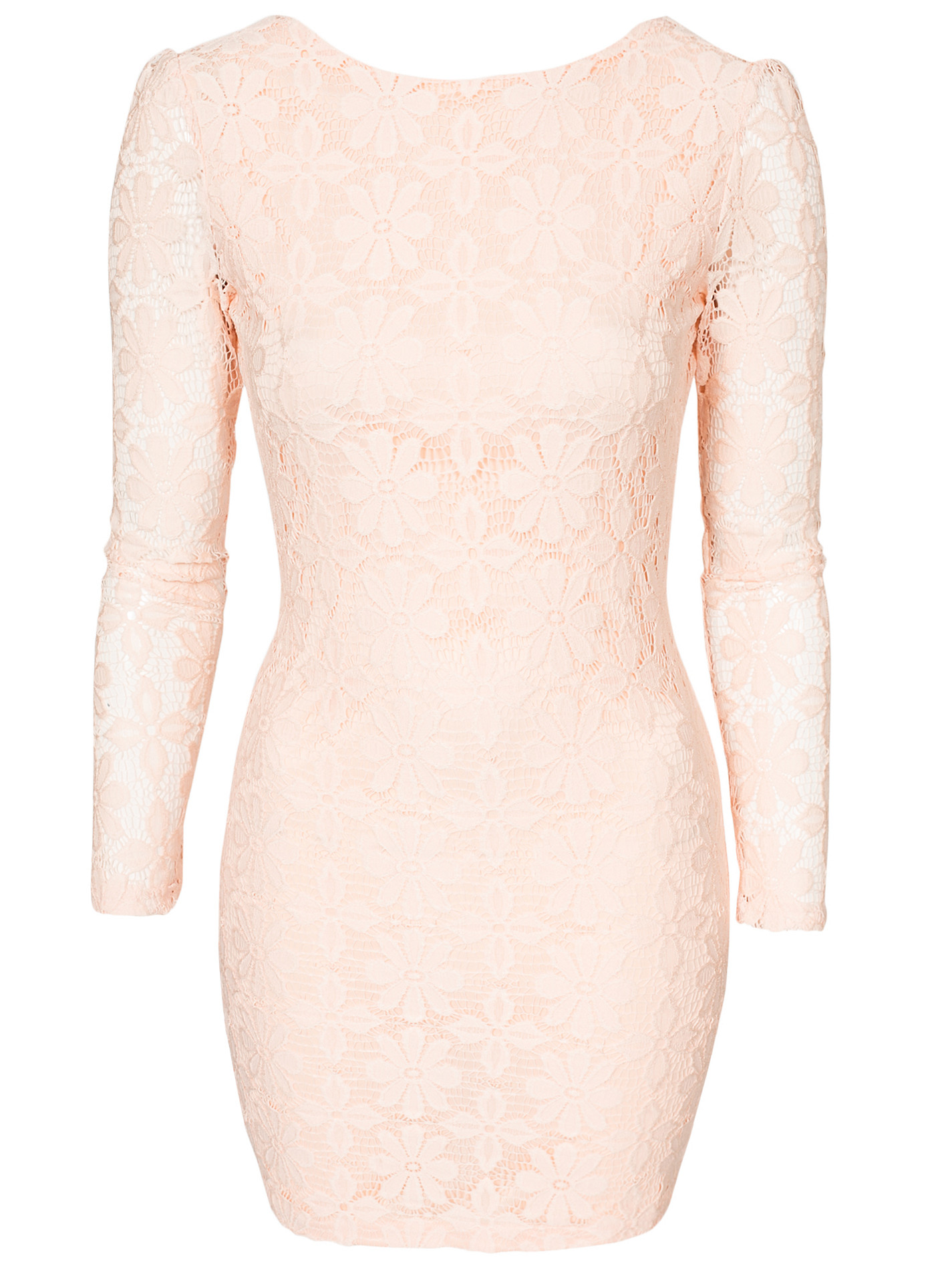 F2323-2 Floral Lace Bodycon Dress
